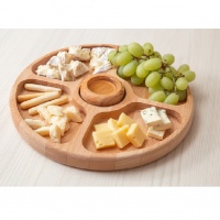 Менажница, 23см, бук, круглая, цветок. Артикул и441247, и441246