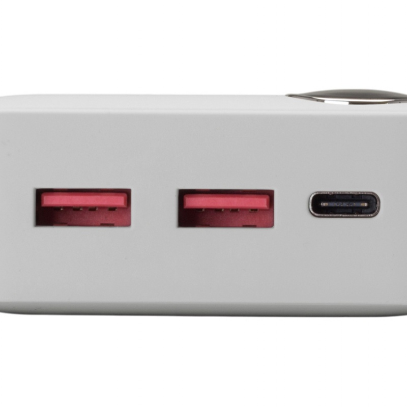 Внешний аккумулятор «Mild Pro» c быстрой зарядкой QC/PD, металлик soft-touch, 20 000 mAh, синий, серый, белый. Артикул о59124
