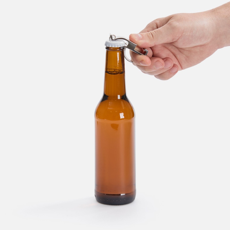 Брелок-подставка для смартфона с открывалкой Virke, серебристый. Артикул р18387.10