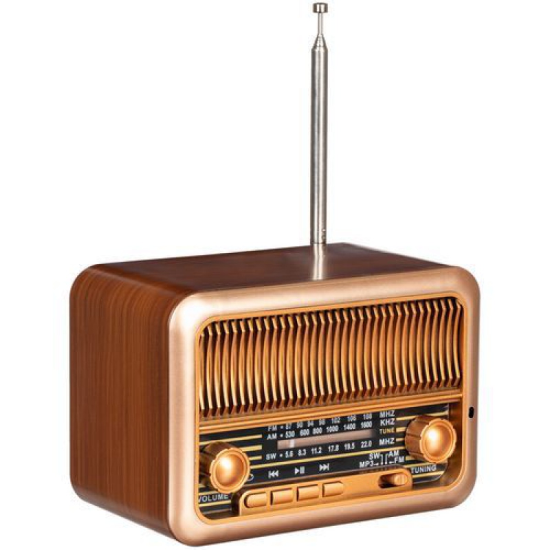 Bluetooth-колонка с радио Beatnik, коричневая. Артикул р16539.59