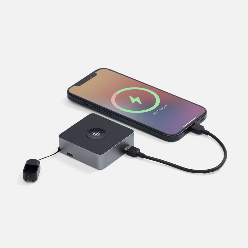 Внешний аккумулятор с беспроводной зарядкой Aura Power 5000 мАч, серый. Артикул р18455.10